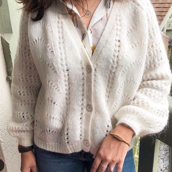 Sezane Dereck Cardigan Mohair Size M - Picture 5 of 6